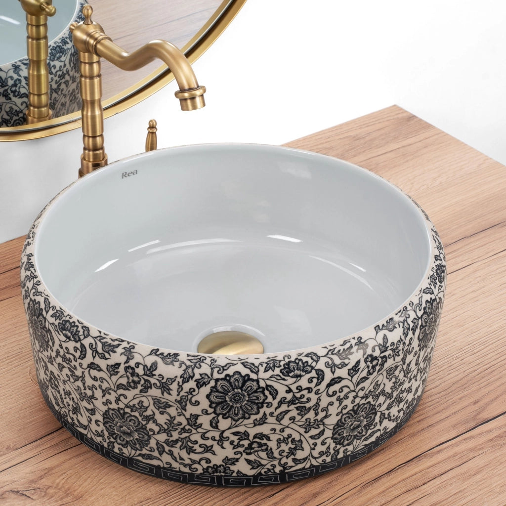 Lavabo Da Appoggio Rea Florisa