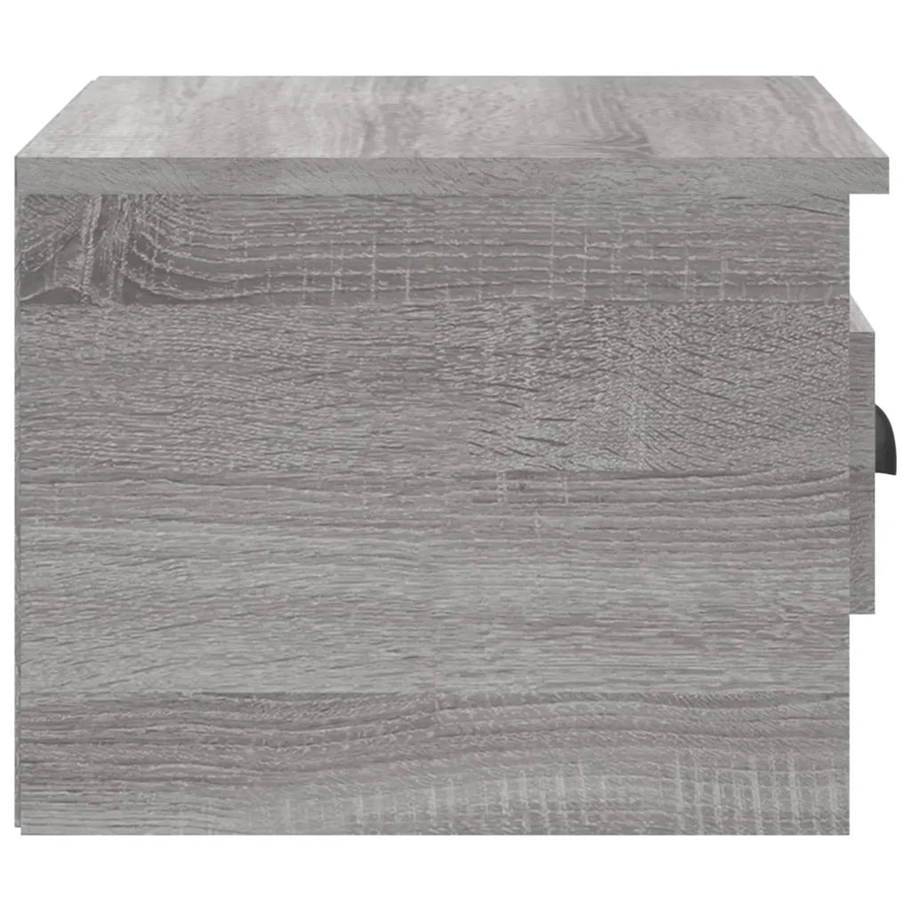 Set di 2 Comodini | Armadio da Notte | Mobiletto da notte a Parete Grigio Sonoma 41,5x36x28 cm