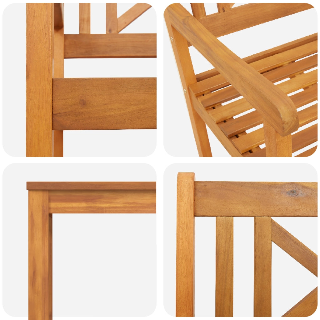 Set da Pranzo da Giardino  5 Pezzi Legno Massello di Acacia