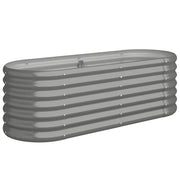 Fioriere | Cassetta per fiori | Letto Giardino Acciaio Zincato 114x40x36 cm Grigio