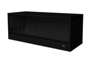 Diversa terrario in legno nero 100x40x40h - con sportelli scorrevoli in vetro