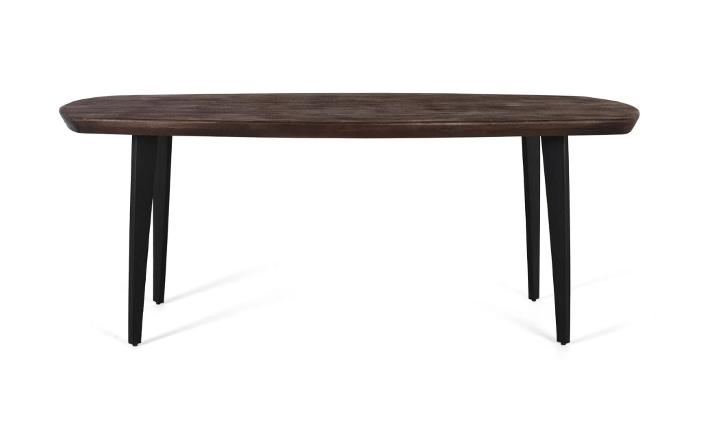 Tavolo da pranzo in legno di mango con angoli arrotondati, 200 cm
