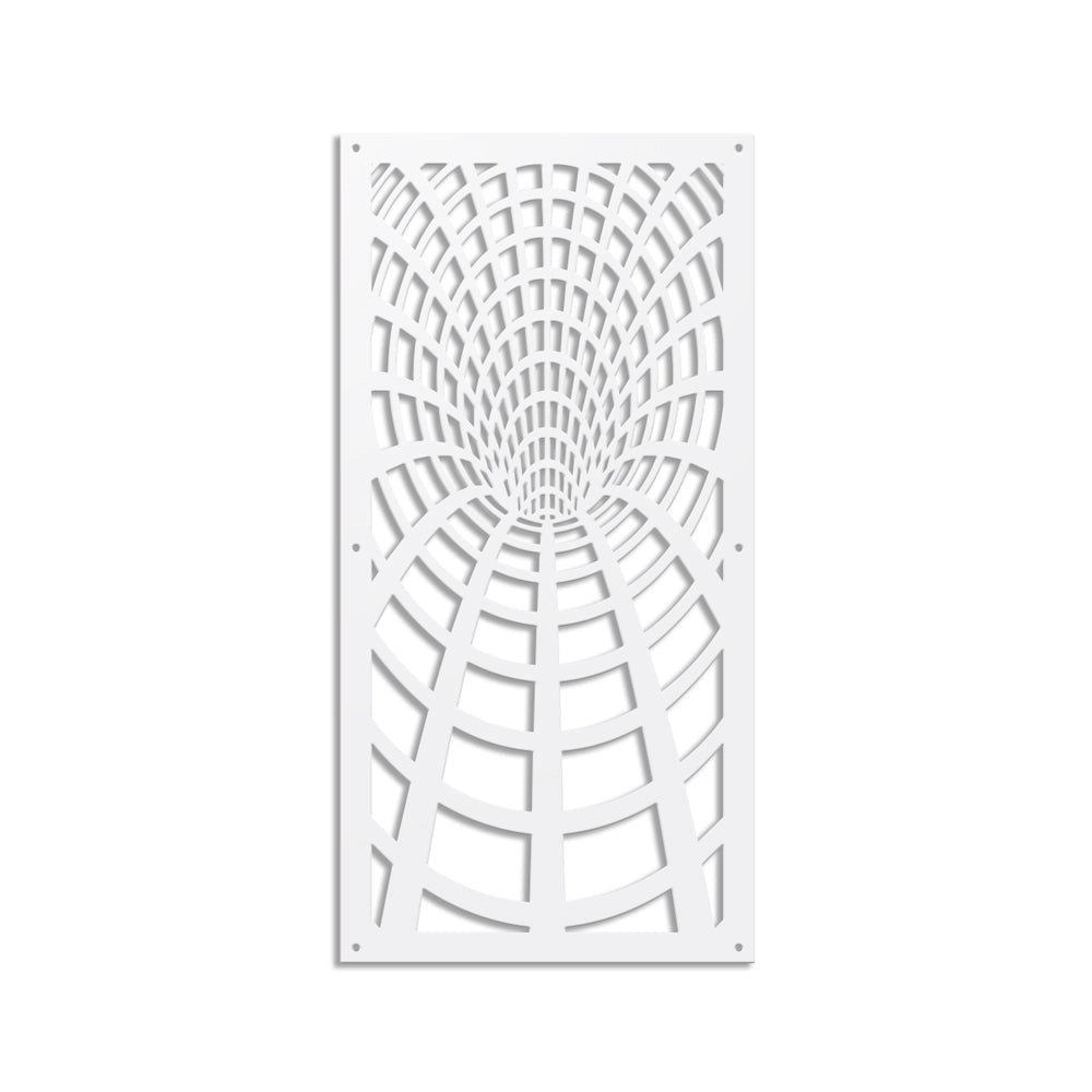 BLACK HOLE - Pannello in PVC traforato - Parasole Misura: 73x148 cm, Colore: bianco
