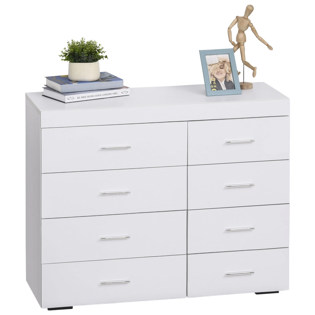 EasyComfort Mobile con Cassetti Cassettiera in Legno per Camera, Cucina, Bagno 90×35×73cm Bianca