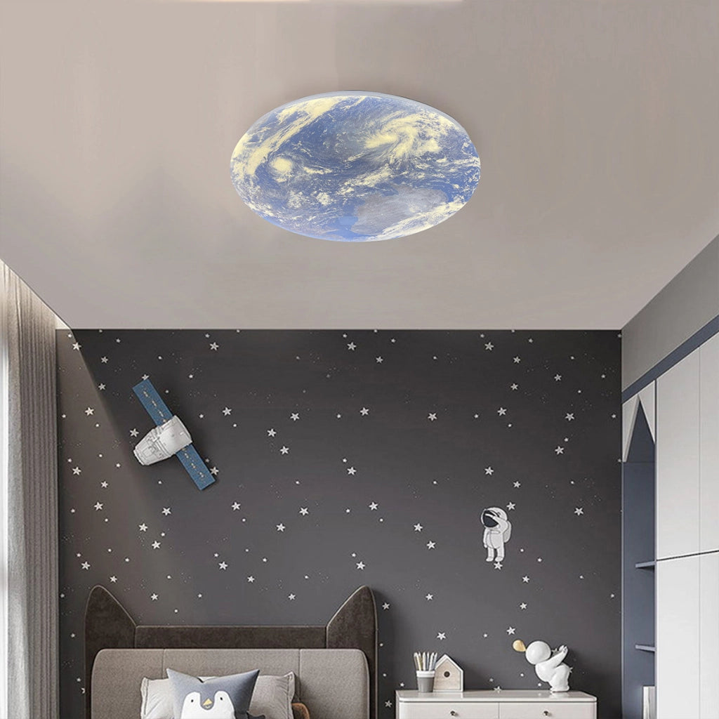 Plafoniera moderna tonda Ø33 blu/bianca LED 18W Tierra