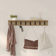 vidaXL Appendiabiti a muro rovere artigianale 80 x 10.5 x 10.5 cm