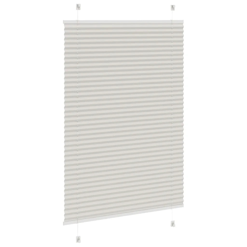 Tenda Plissettata Grigio Chiaro 100x100 cm Larghezza Tessuto