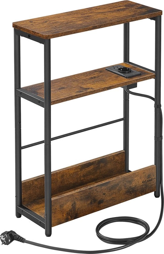 Biblioteca supplementare – Con 3 pannelli – sottile vintage marrone – inchiostro nero