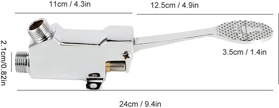 Pompa a pedale in ottone - Pedale di rilascio acqua - Sicura e igienica - Facile da installare - Resistente alla corrosione - Adatta per cucina e laboratorio - Valvola a pedale
