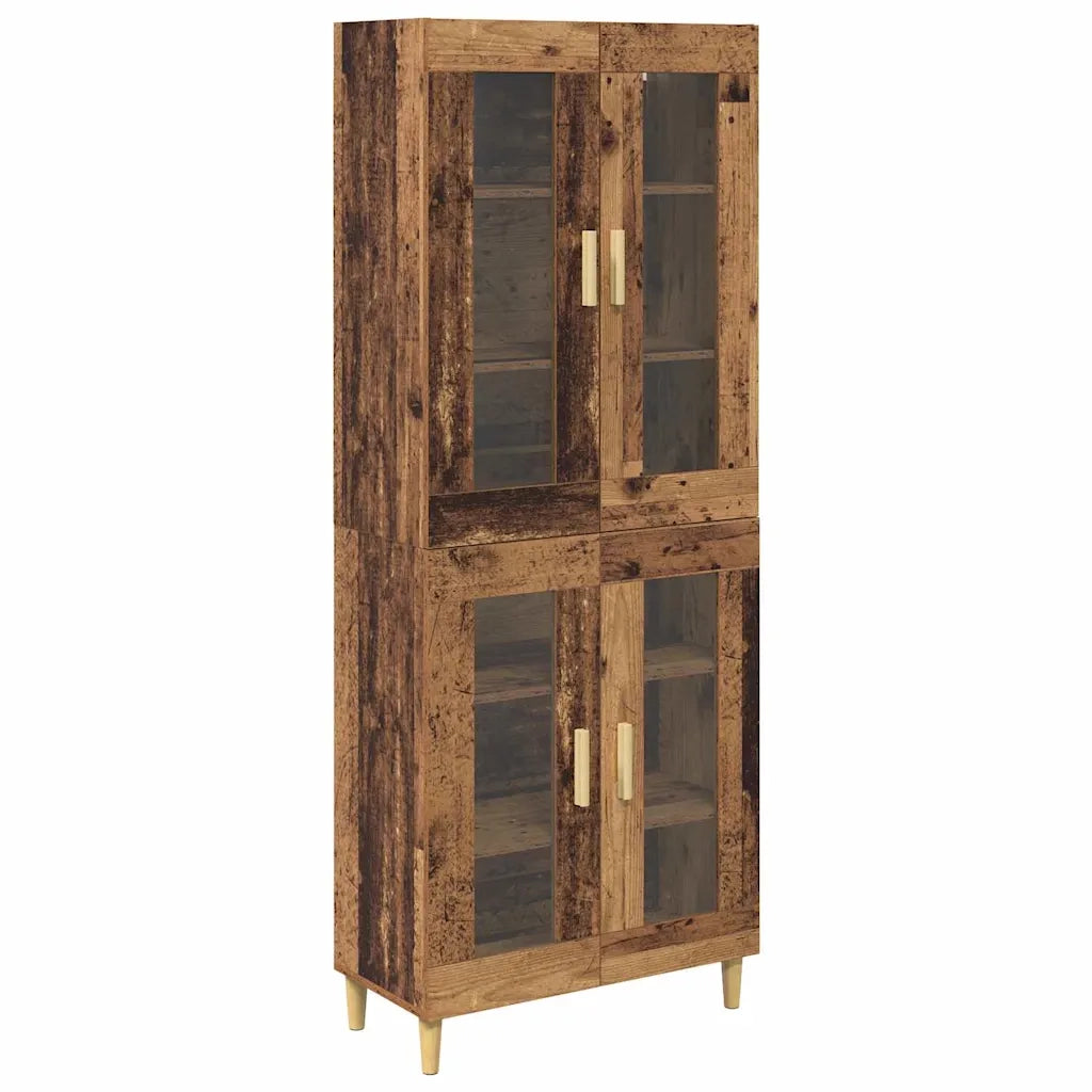 Credenza | Madia | Buffet da pranzo | Armadio da pranzo Legno vecchio 69,5 x 34 x 180 cm Legno multistrato