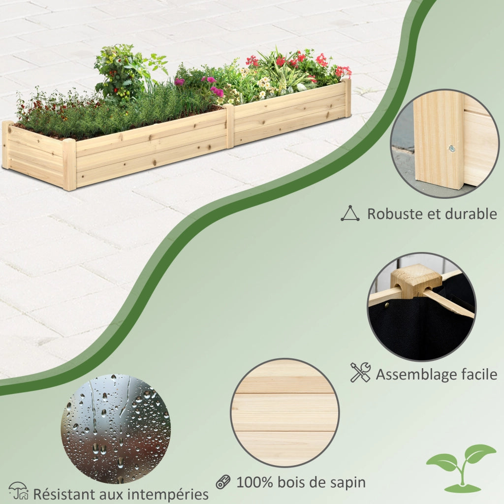 Letto da Giardino ¨C zephmum ¨C Legno di Pino 244x61.5x27 cm