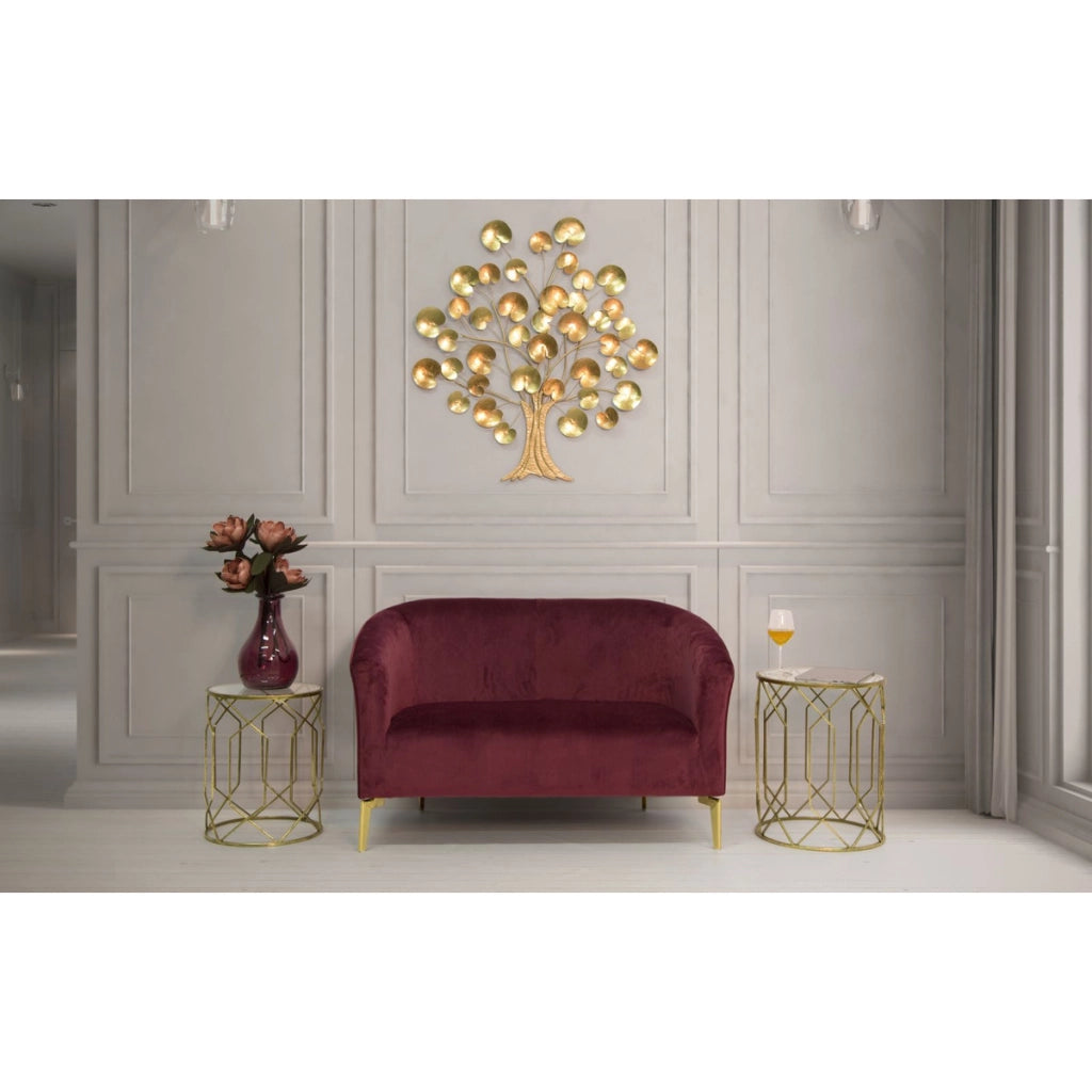 Set di Tavolini VKH561, Oro, Metallo, 42x42x53 cm