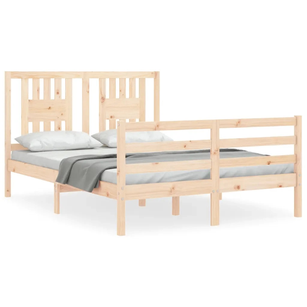 Giroletto con Testiera Small Double-Struttura Letto in Legno Massello 975564