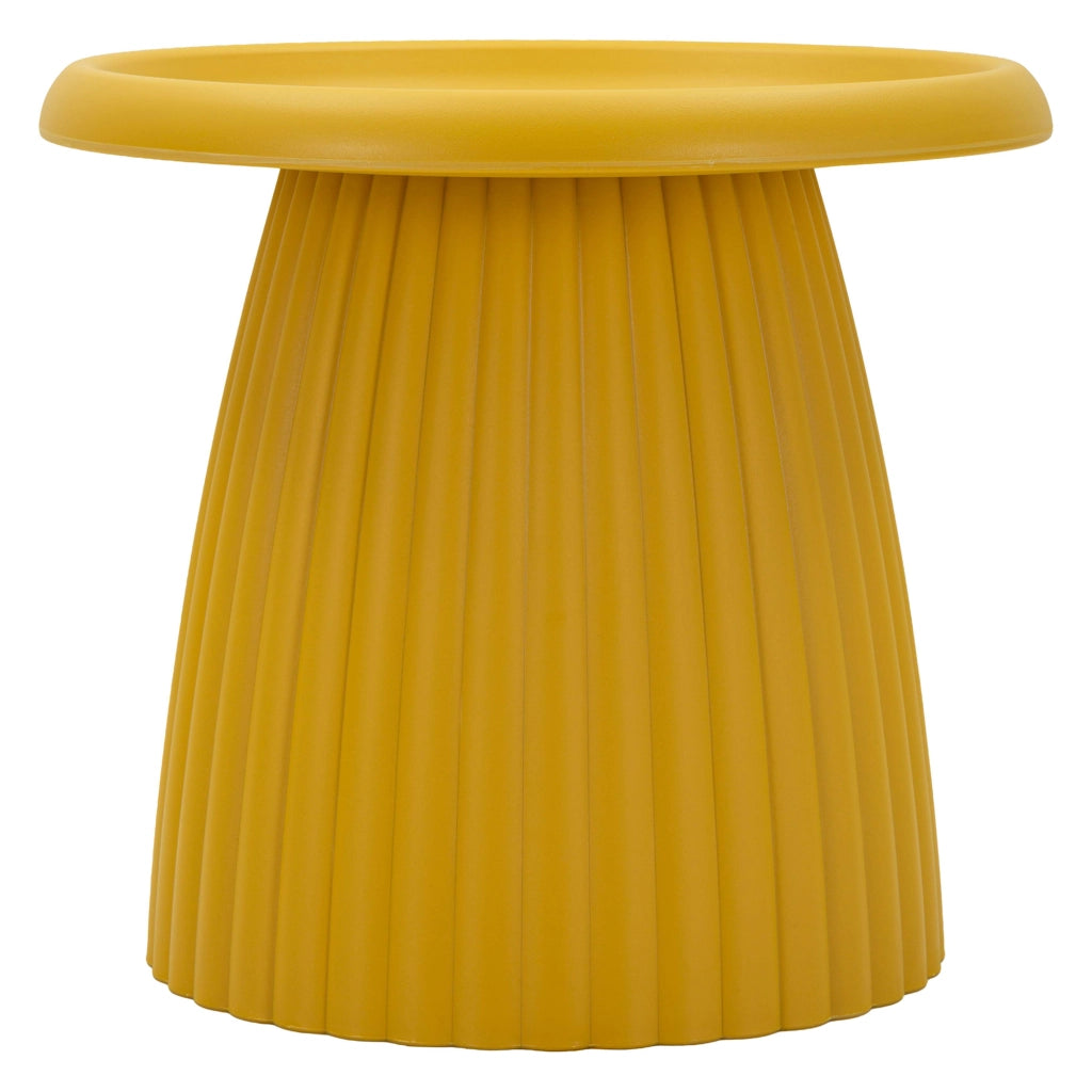 Dasifa, Tavolino da Salotto Adatto per Indoor/outdoor, 52x45x52h cm Giallo Senape