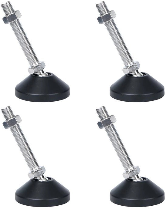 Set di livellamento per mobili da 4 pezzi - Livellamento a filo regolabile - Livellamento antiscivolo per mobili - Livello regolabile - Testa a sfera 360 gradi - Adatto per tavoli da lavoro - Supporti per mobili