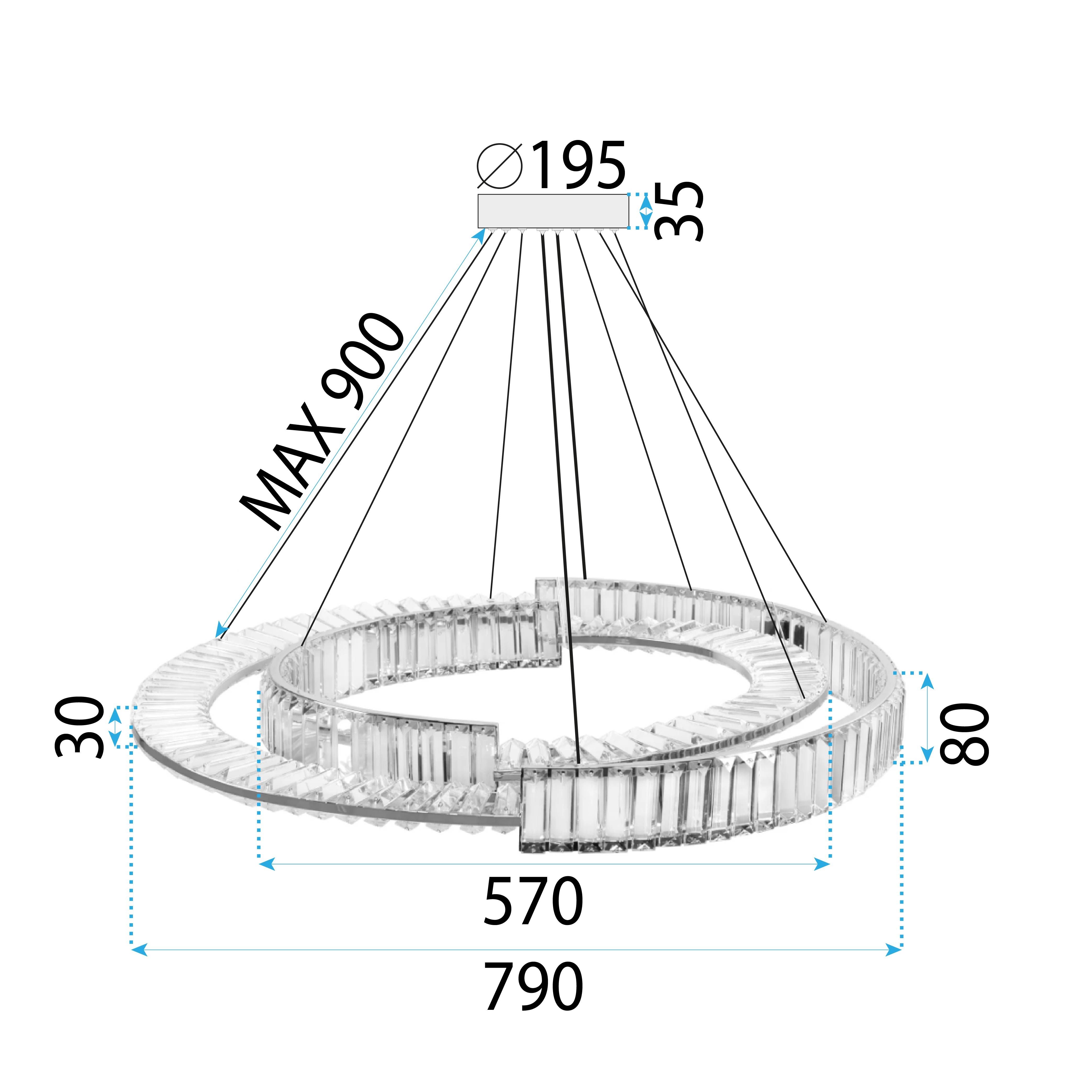 Lampada Led App1525-cp60/80 Chrome