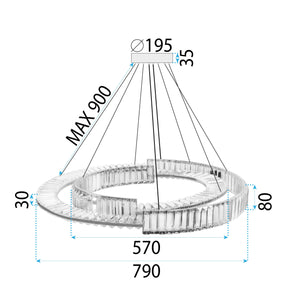Lampada Led App1525-cp60/80 Chrome