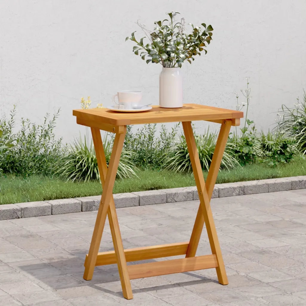 Tavolo da Giardino Pieghevole 50x36x60 cm Legno Massello Acacia 364895