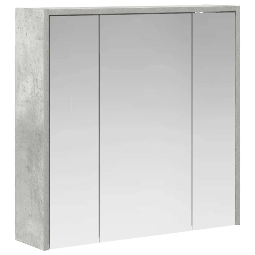 Mobiletto per specchio da bagno Grigio cemento