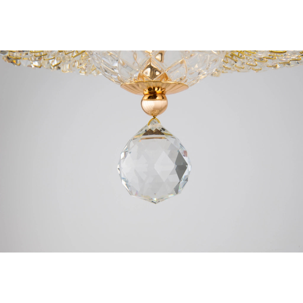 Maytoni Plafoniera contemporanea Basfor 3 luci E14 oro metallo cristalli