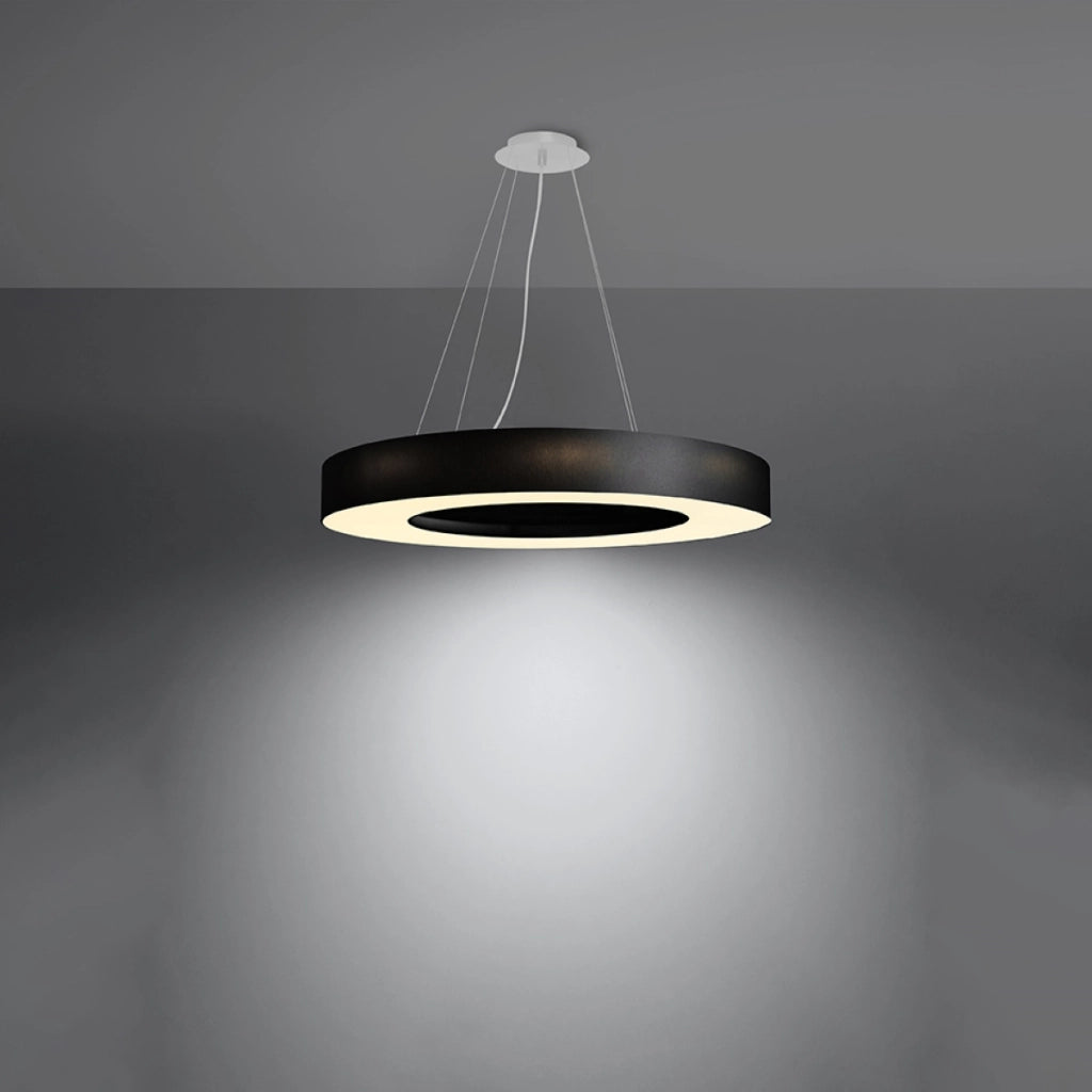 Lampadario SATURNO SLIM 70 nero