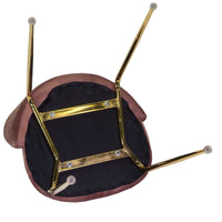 Sedia Sammi 50x57xh47/77,5 cm in Tessuto Velluto Blu/Oro