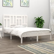 Letto senza Materasso Bianco 140x190 cm Legno Massello di Pino