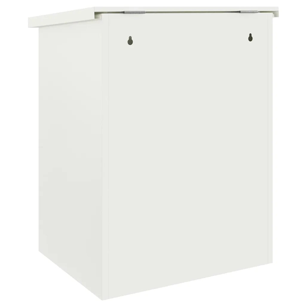Cassetta per pacchi con porta Bianco 47.5 x 38 x 59 cm Acciaio 874941