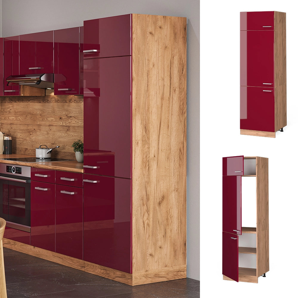 Vicco Armadio frigorifero Rosso lucido 60 cm