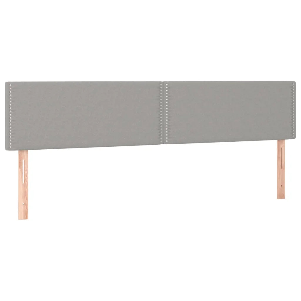 Testiera Grigio Chiaro 200x5x78/88 cm in Tessuto 345984