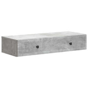 Tavolino da Parete Laterale Grigio Cemento 87,5 x 34,5 x 17 cm