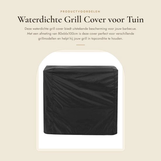 Copertura per Griglia Acquaparante - Set di Spazzole per Barbecue - Protezione - Tessuto a Maglia in Poliestere - Impermeabile al Vento - 80 x 66 x 100 cm