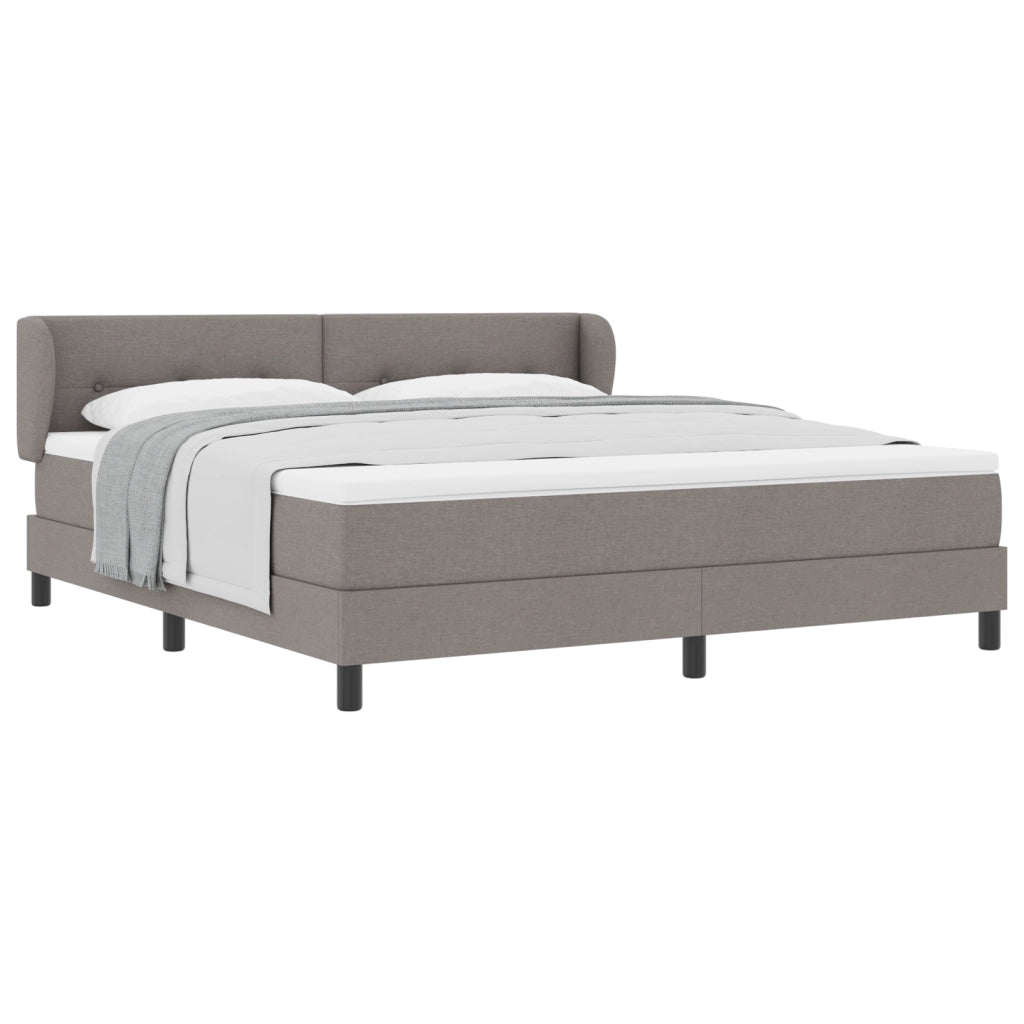Letto a Molle con Materasso Grigio Chiaro 80x200 cm Tessuto Set di 5