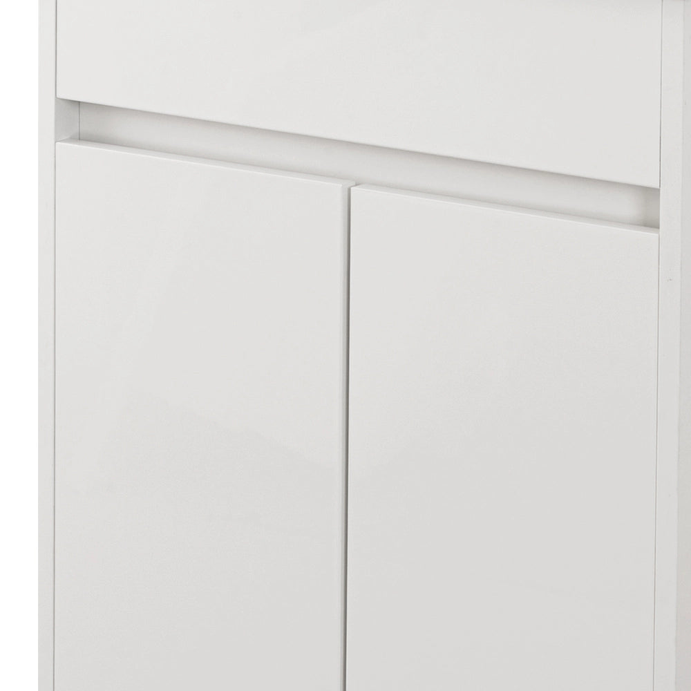 Mobile lavatoio 60x50 bianco lucido Way con vasca in ceramica Dolomite