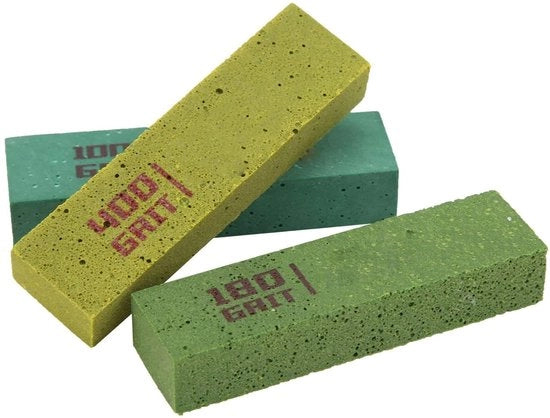 Kit di Fregature a Fetta di 3 - Blocchetto con Acciaio - Blocchetto Finito a Punte - Polire - Kit di Attrezzi - Alta Qualità