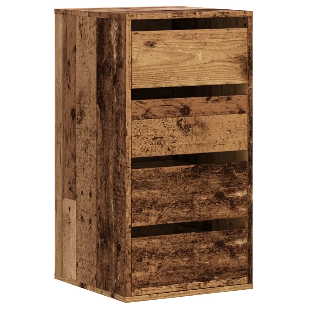 Cassettiera Angolare Legno Antico 40x41x76 cm Legno Multistrato