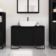 Armadio per Lavabo da Bagno Rovere Nero 91 x 35 x 60 cm 869182