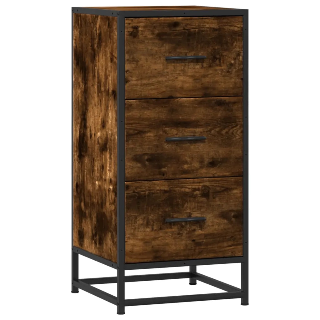 Credenza | Madia | Buffet da pranzo | Armadio da pranzo Rovere Fumo 35,5x35x76 cm in Truciolato