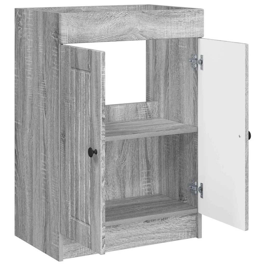 Mobiletto da bagno sotto il lavello Sonoma grigio