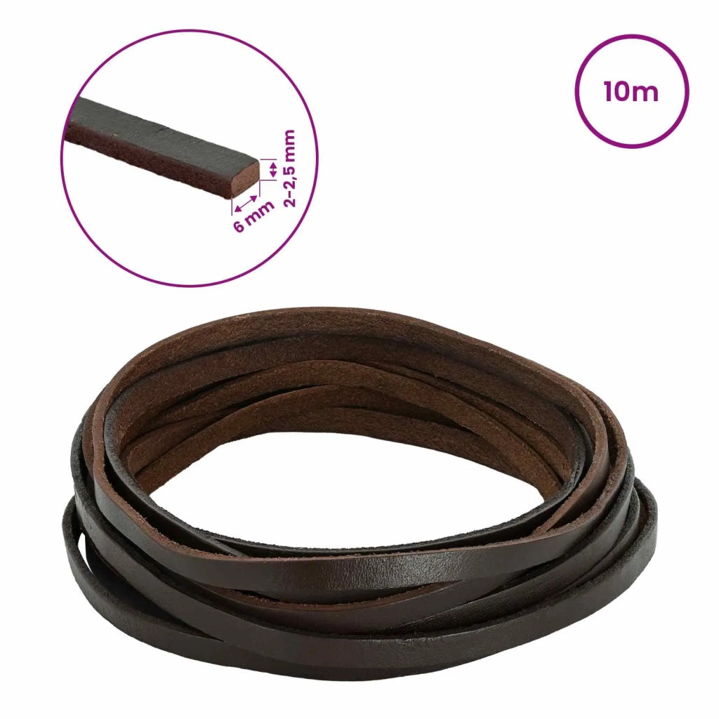 Cinturino in pelle Marrone Scuro 1000 x 0,6 cm Pelle 42034174