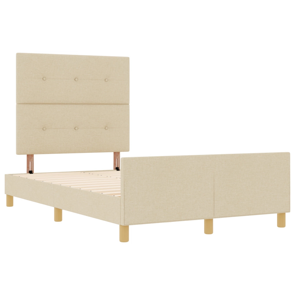 Struttura del letto  Crema 120x200 cm Tessuto