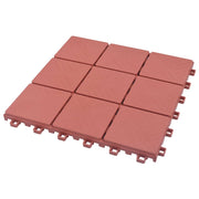 Piastrella per Decking 10 pcs Rosso 30,5 x 30,5 x 2,2 cm 42046713