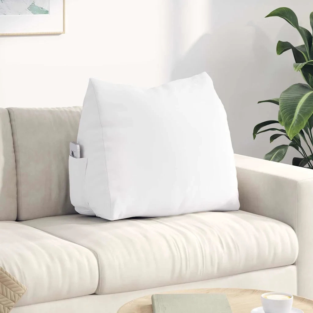 Cuscino per Schiena Bianco 60 x 20 x 50 cm Tessuto 42015042