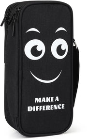Etui con grande capacità e organizzatore, 5 compartimenti per bambini, etui, organizzatore per ufficio e scuola, studente, crea una differenza.