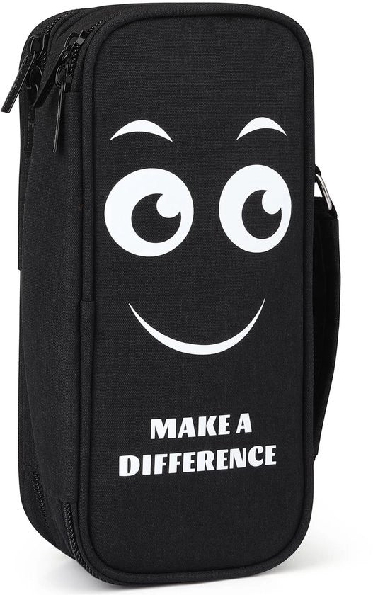 Etui con grande capacità e organizzatore, 5 compartimenti per bambini, etui, organizzatore per ufficio e scuola, studente, crea una differenza.