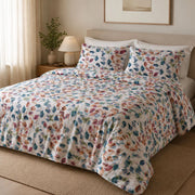 Samenaza, set Completo Letto Matrimoniale in Percalle, Azzurro Tiffany