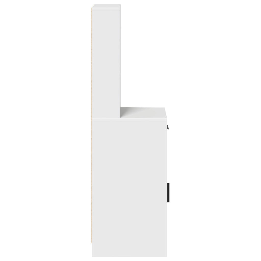 Highboard Bianco 40x41x135 cm in Legno Ingegnerizzato