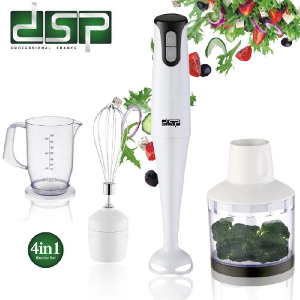 Trade Shop - Mixer A Immersione 2 Velocità Robot Da Cucina Sbattitore Mini Tritatutto 300w -