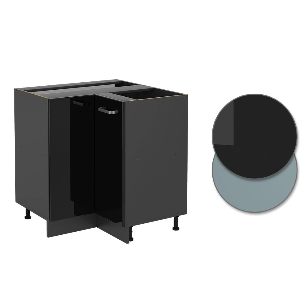 Vicco Mobile ad angolo cucina Nero lucido 75.6 cm senza piano di lavoro