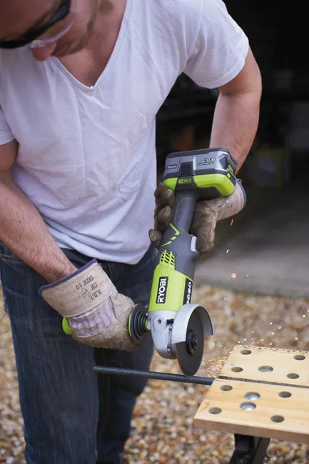 SMERIGLIATRICE ANGOLARE A BATTERIA 'R18AG-140S' RYOBI Ø 115 - 18V 4,0Ah - RYOBI